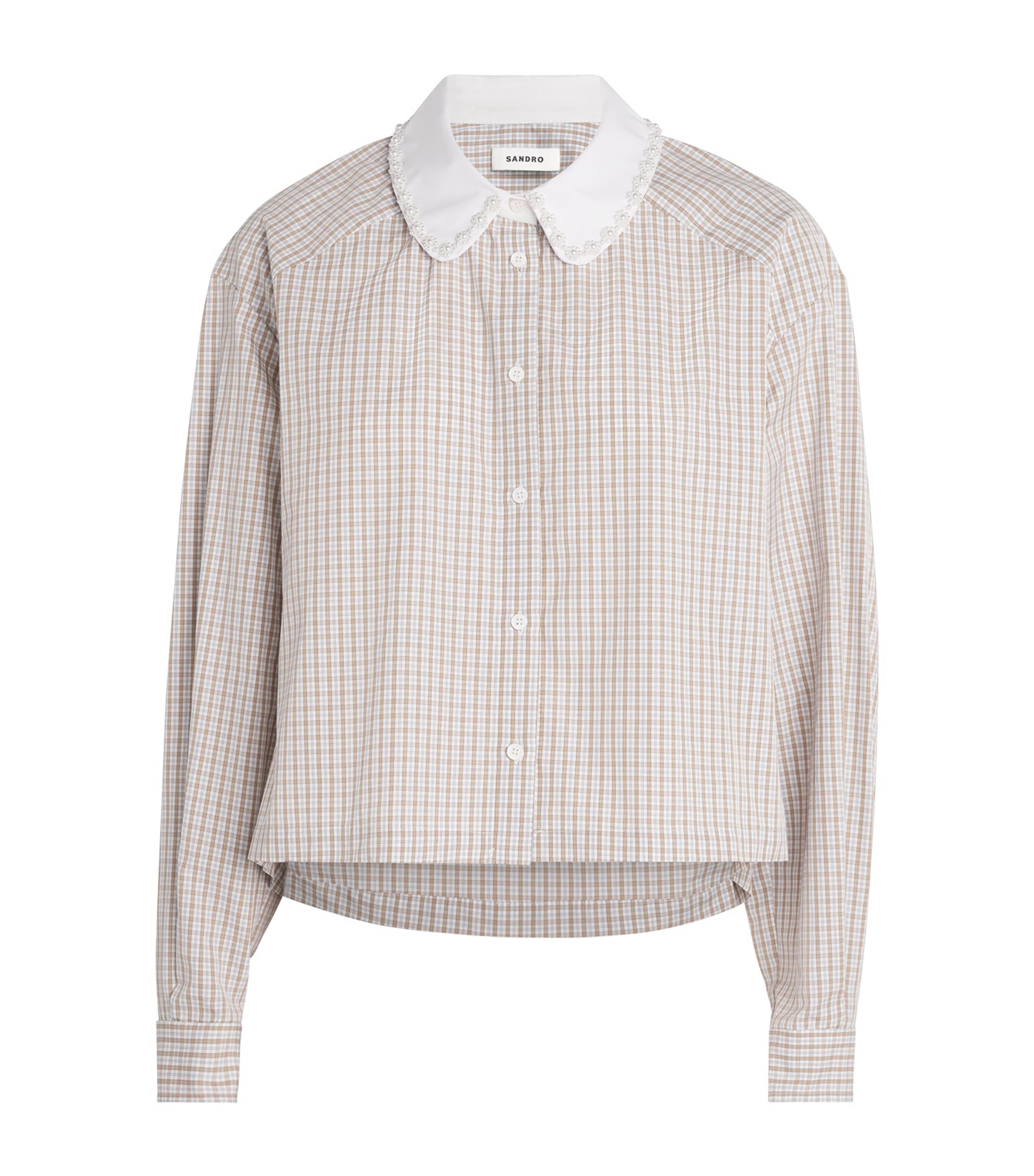 Cotton Check Embellished Shirt