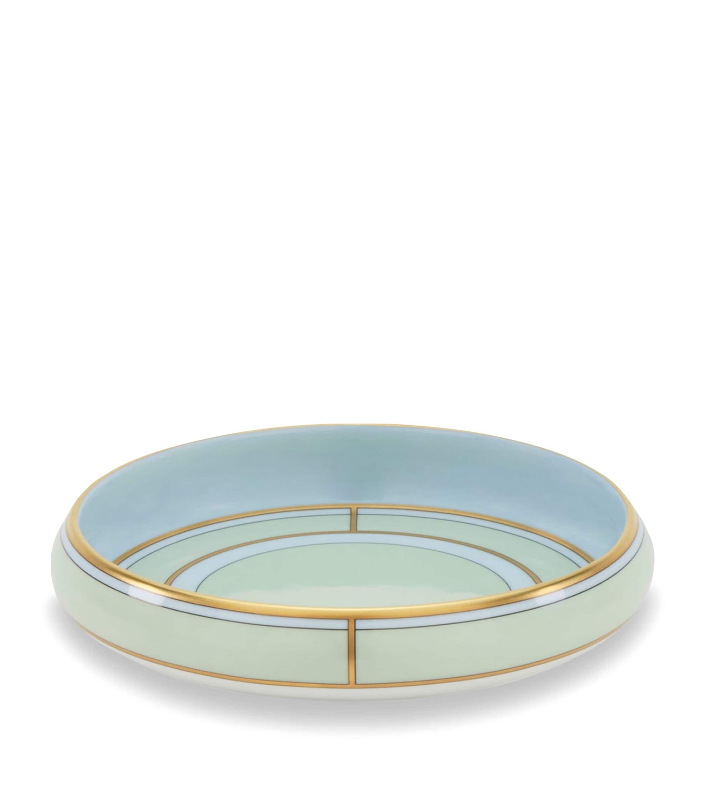 Porcelain Colonna Diva Verde Round Tray (17cm)