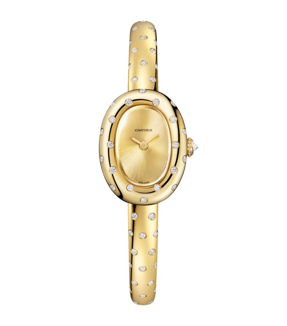 Yellow Gold and Diamond Baignoire Watch 18.7mm