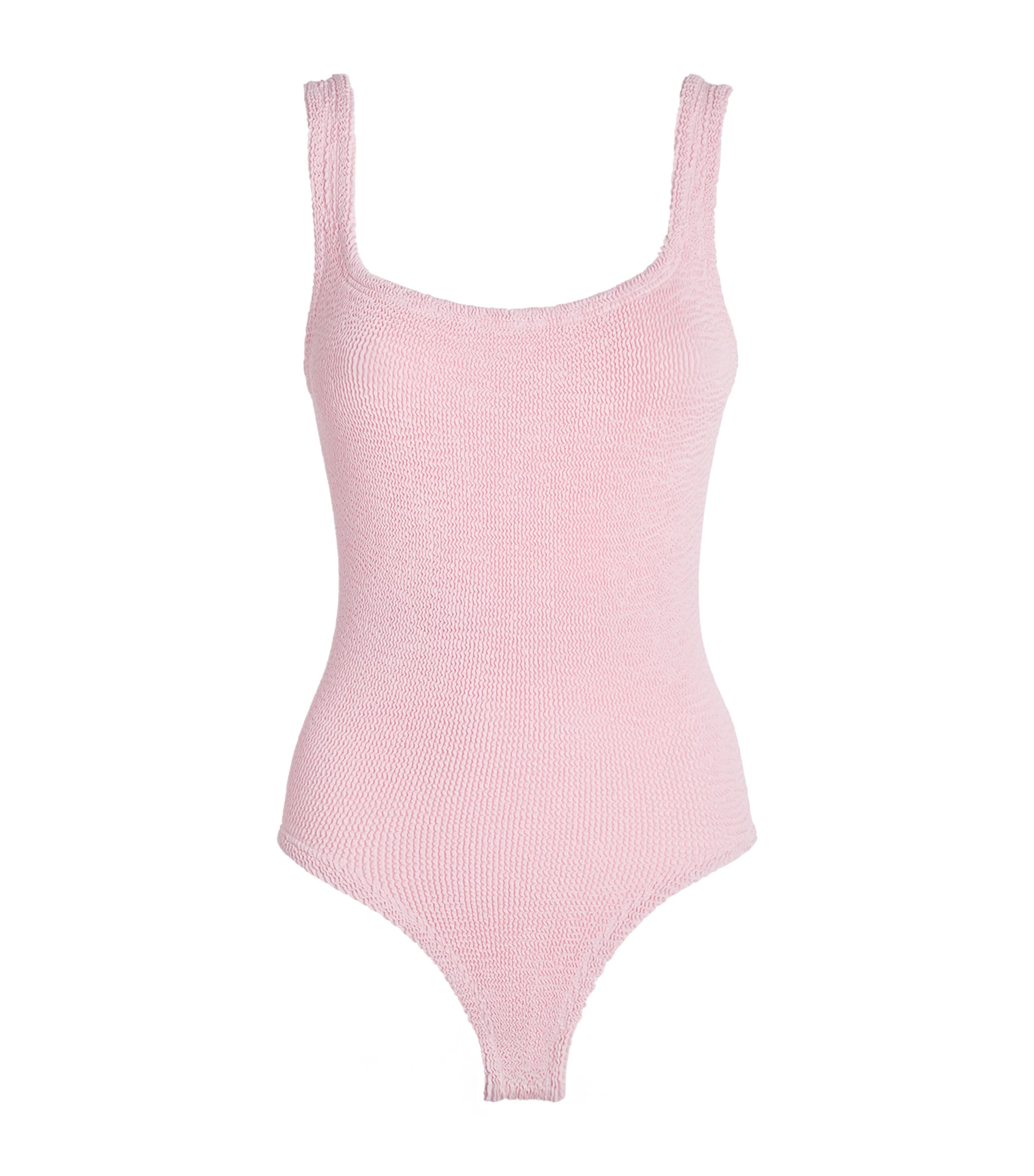Hunza G Womens Square-Neck Swimsuit Ballet Pink