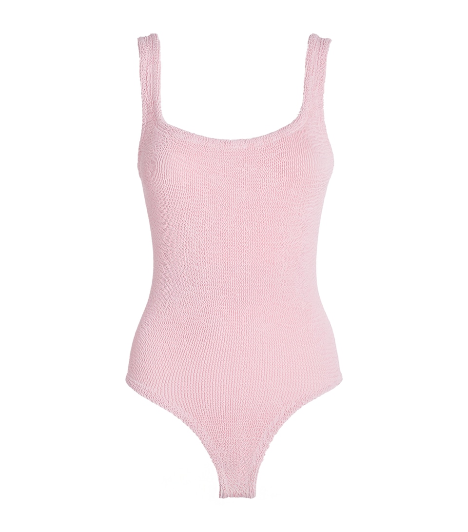 Hunza G Womens Square-Neck Swimsuit Ballet Pink