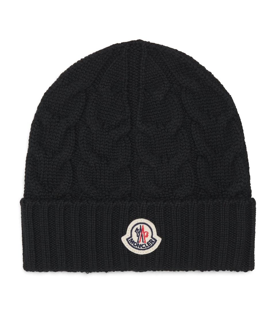 Moncler Enfant Virgin Wool Cable-Knit Beanie