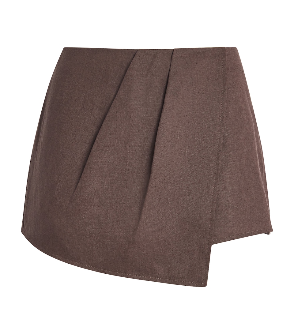 Cult Gaia Womens Linen Posey Skort Luwak