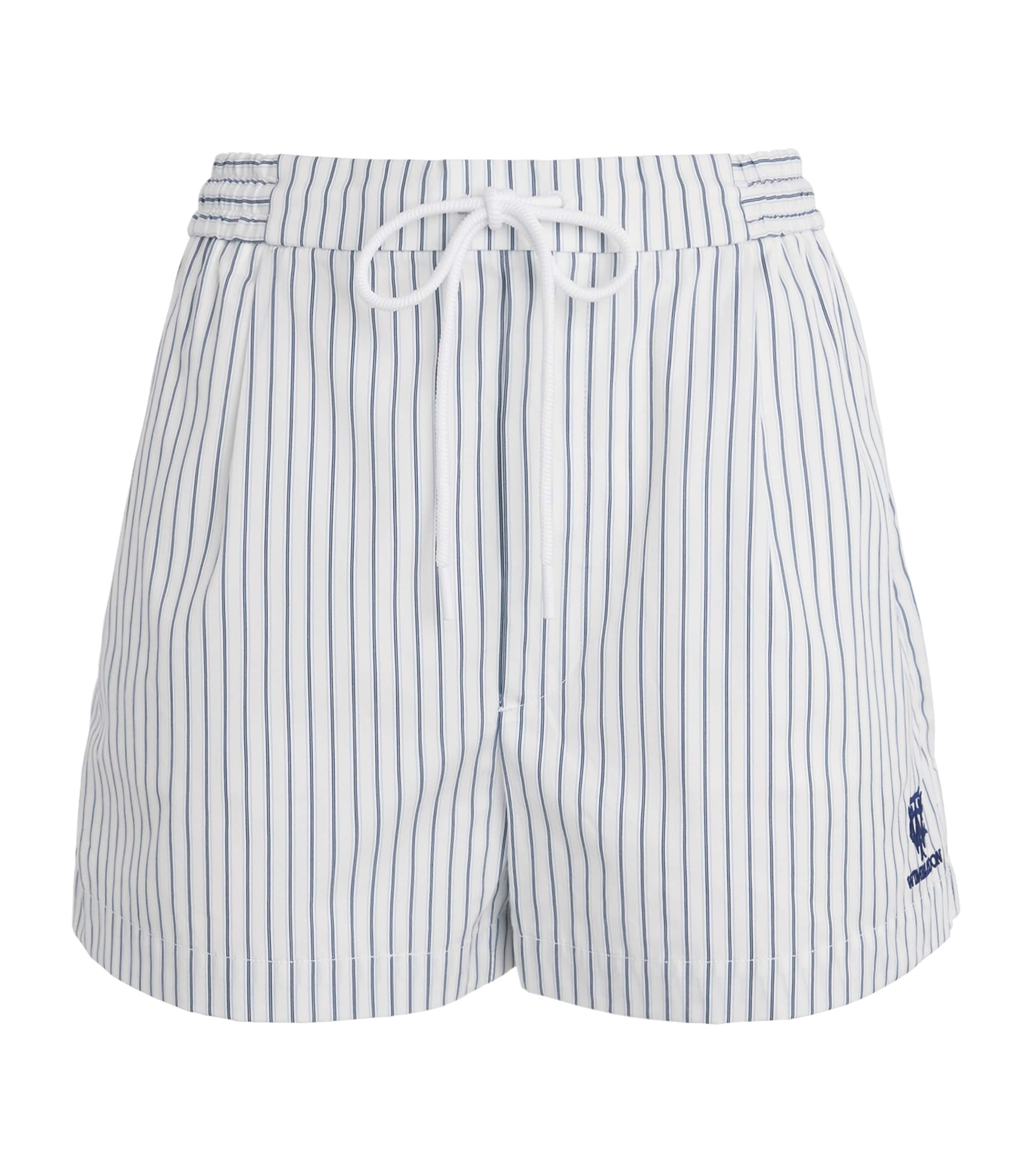 Polo Ralph Lauren Womens x Wimbledon Cotton Stripe Shorts Wht/ofc Blu/ref Nvy