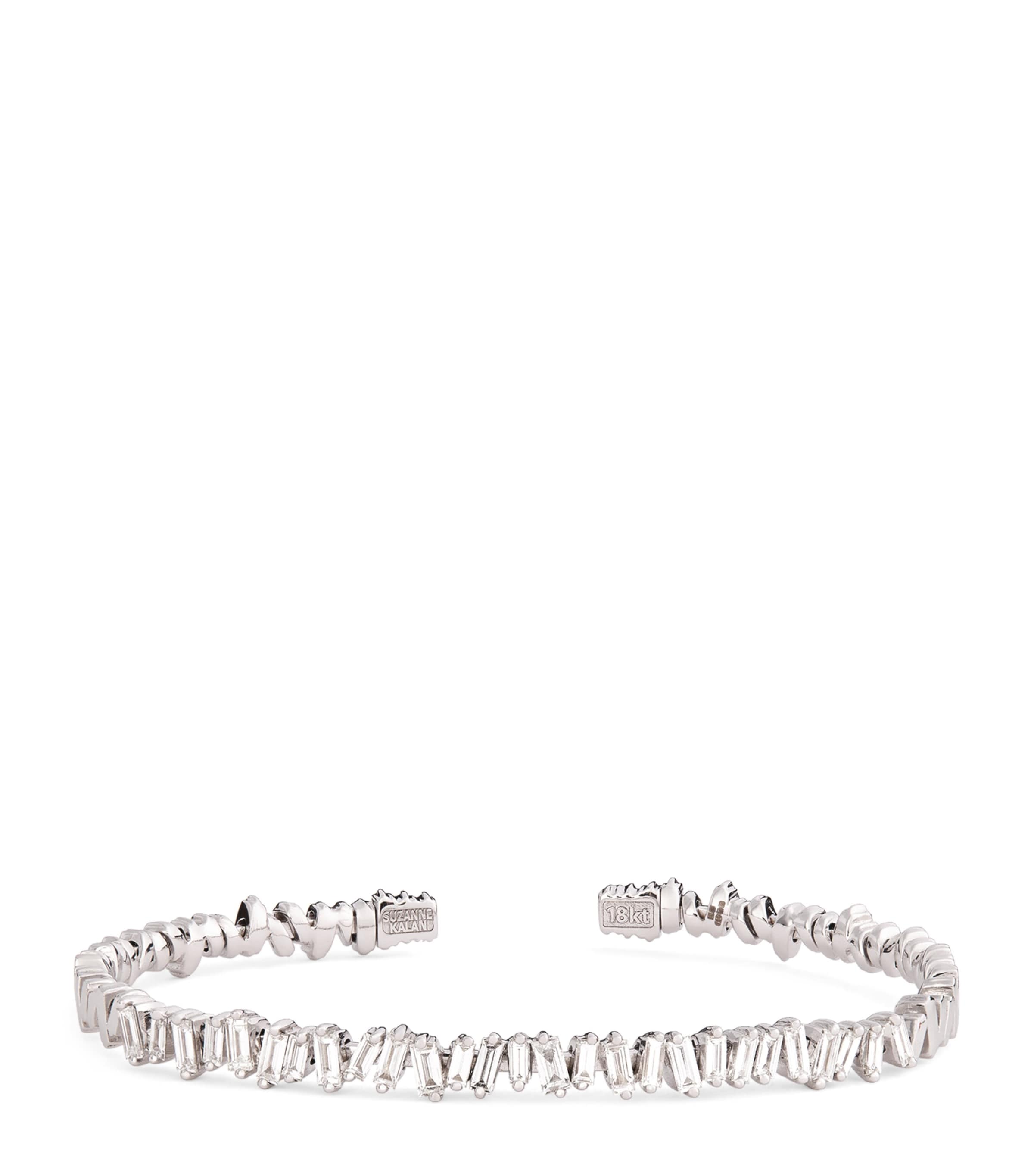 Suzanne Kalan White Gold and Diamond Classic Bangle Wg/wd