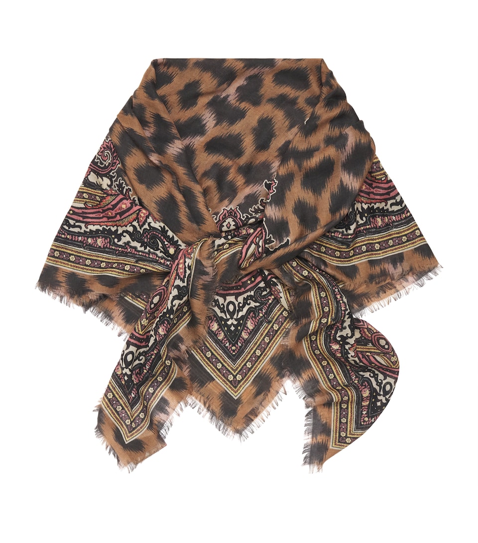 Wool-Cashmere Printed Scarf