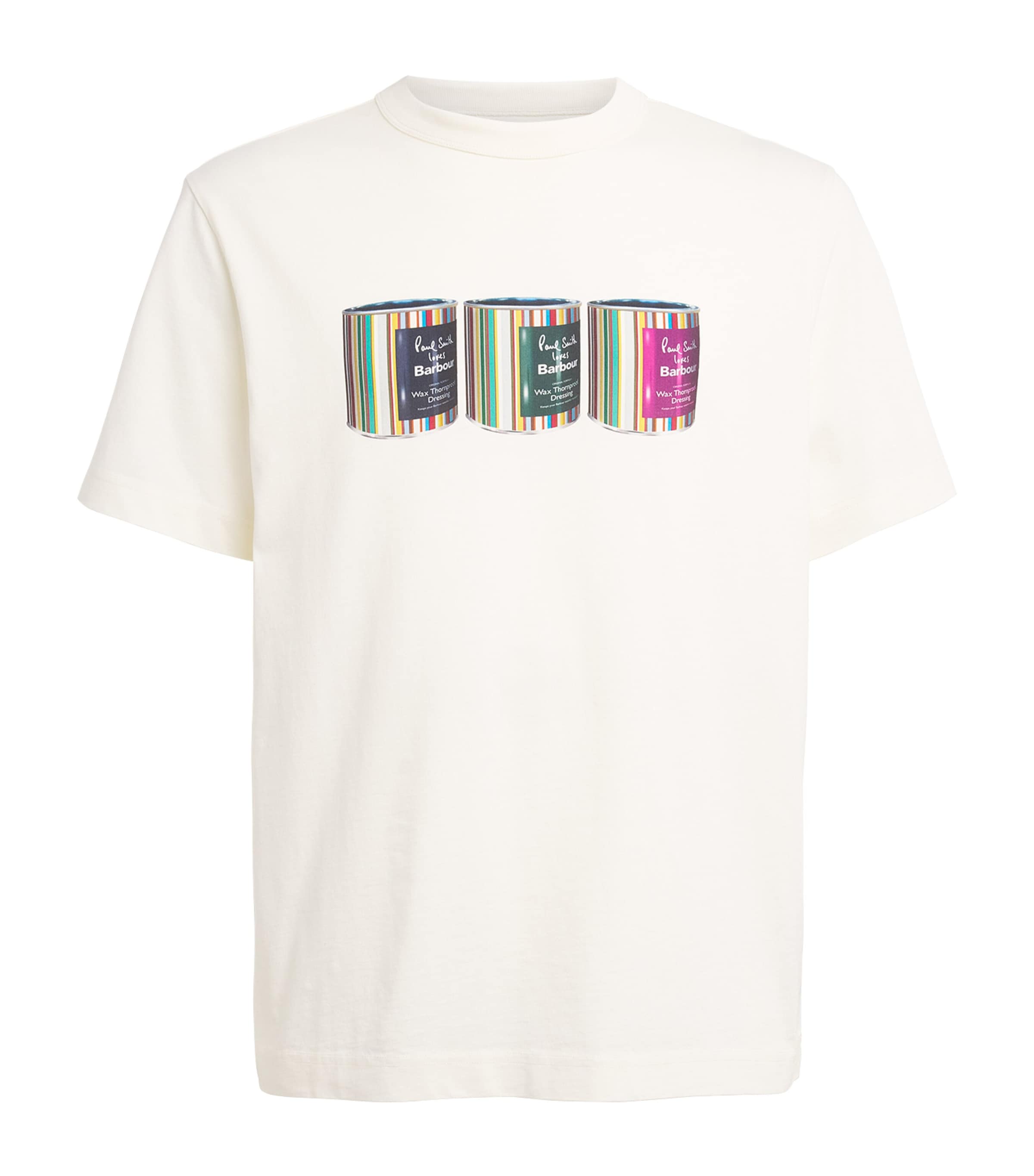 Barbour Mens x Paul Smith Cotton Tinned T-Shirt Whisper White