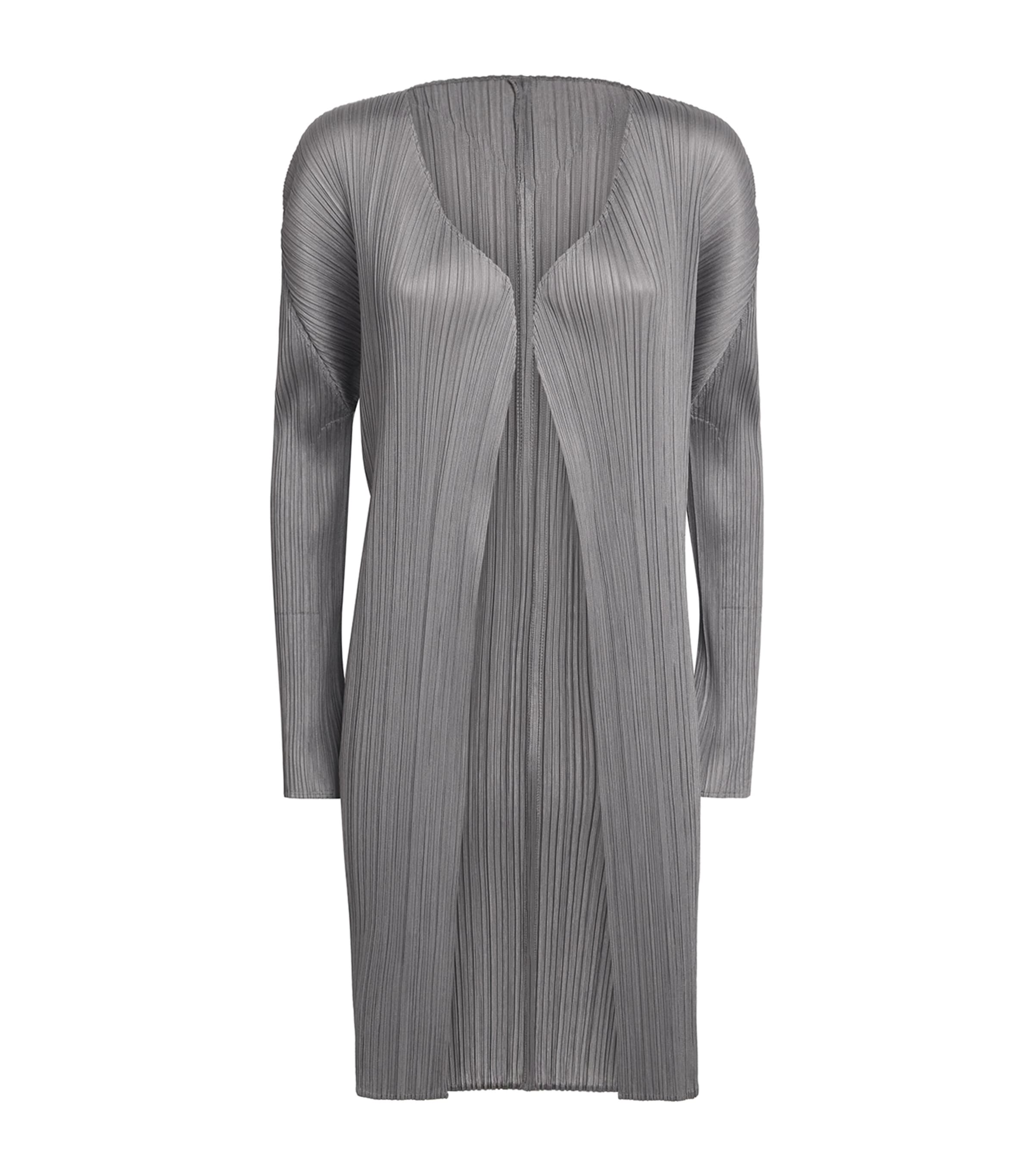 Pleats Please Issey Miyake Womens Basics Longline Cardigan
