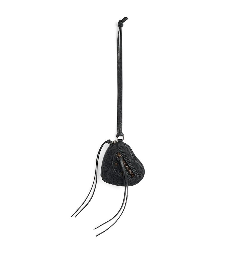 Leather Le City Heart Bag Charm