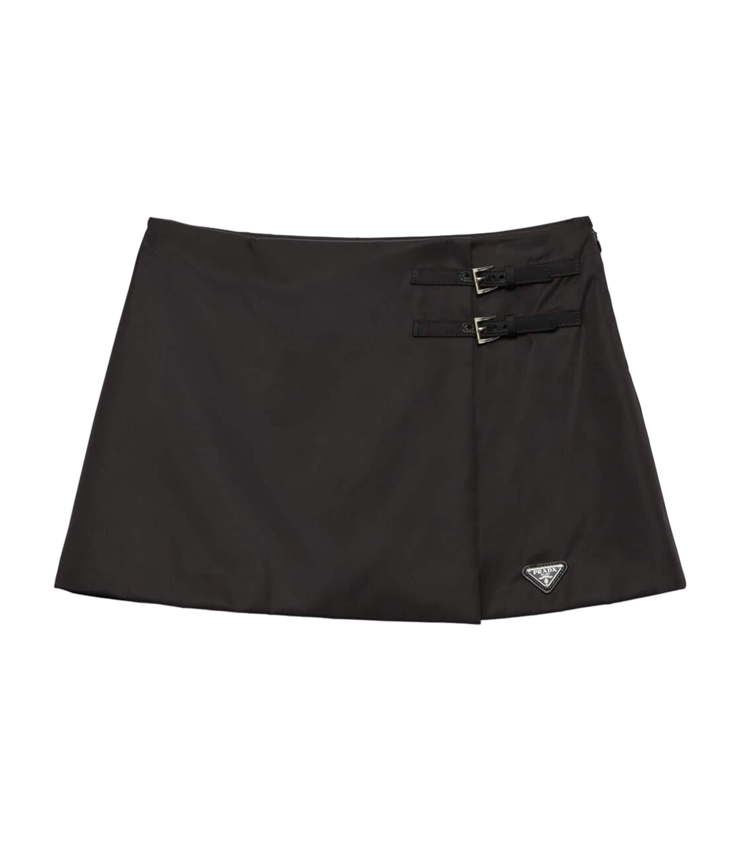 Re-Nylon Wrap Mini Skirt