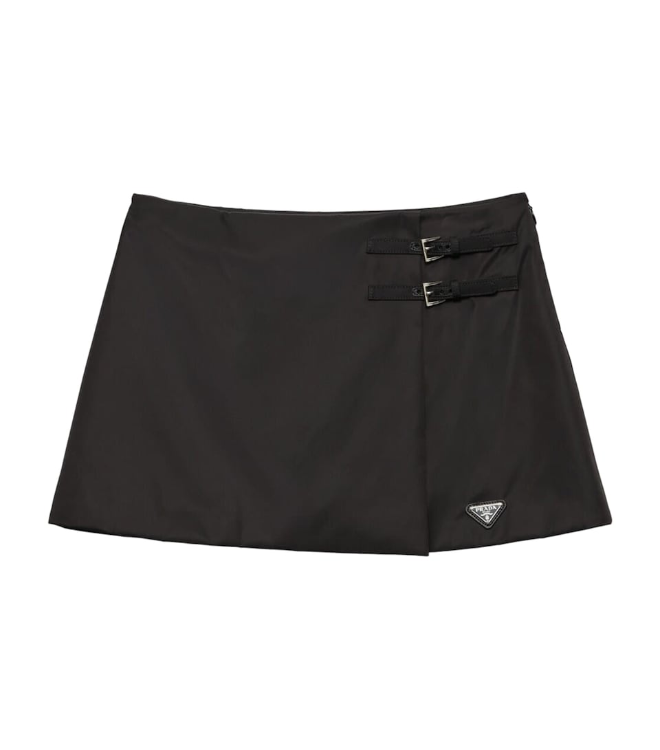 Re-Nylon Wrap Mini Skirt