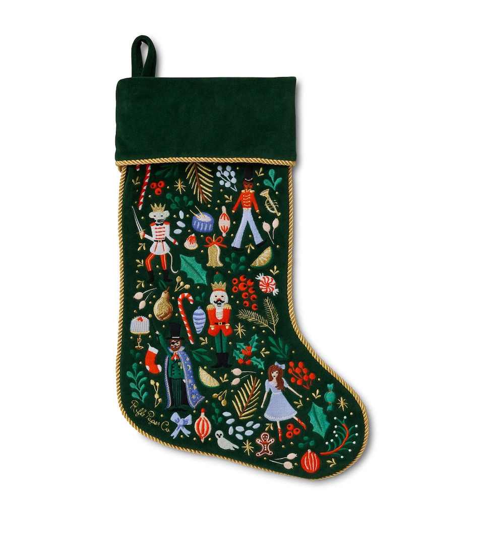 Embroidery Nutcracker Stocking