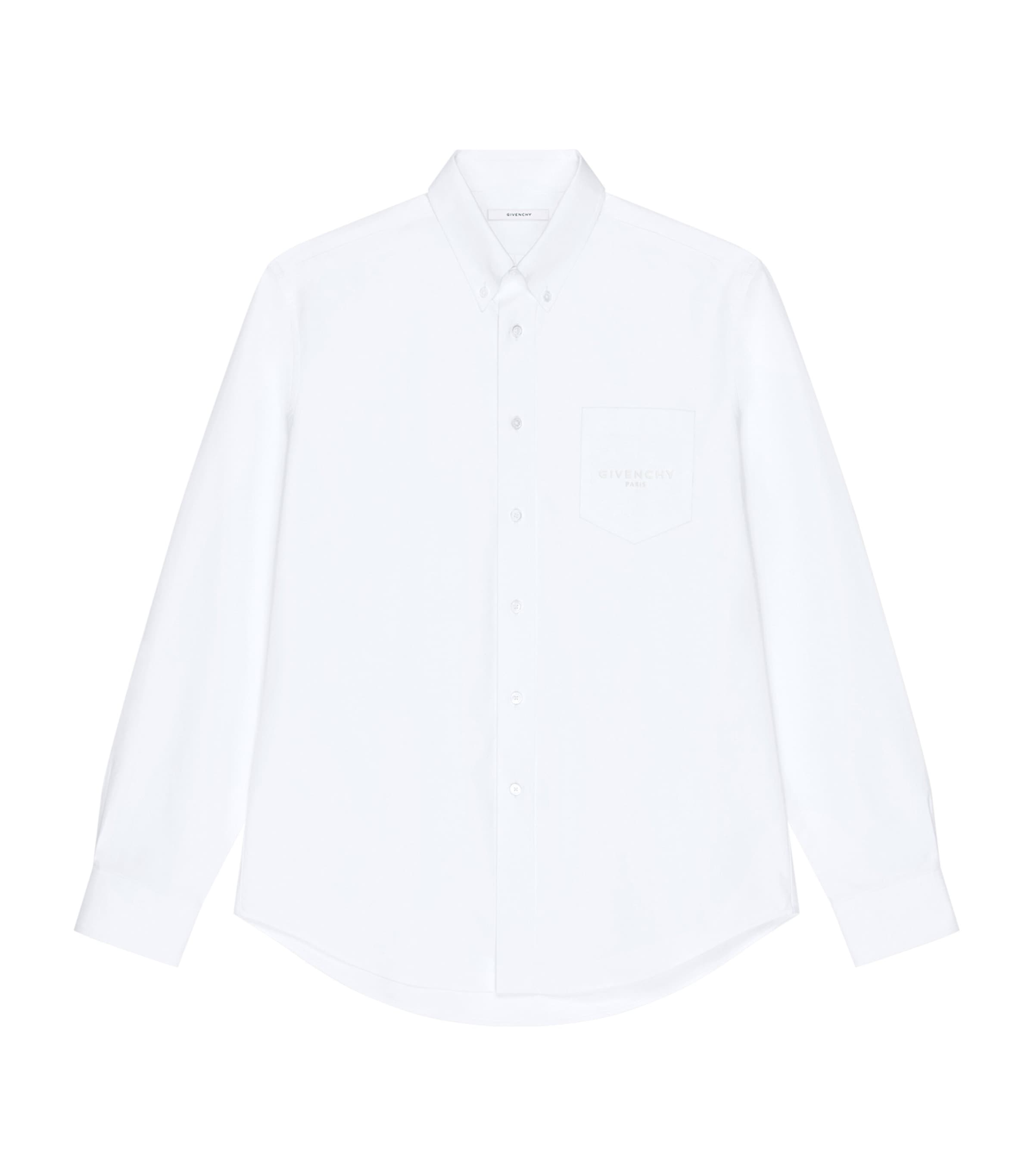 Givenchy Mens Cotton Logo Shirt White