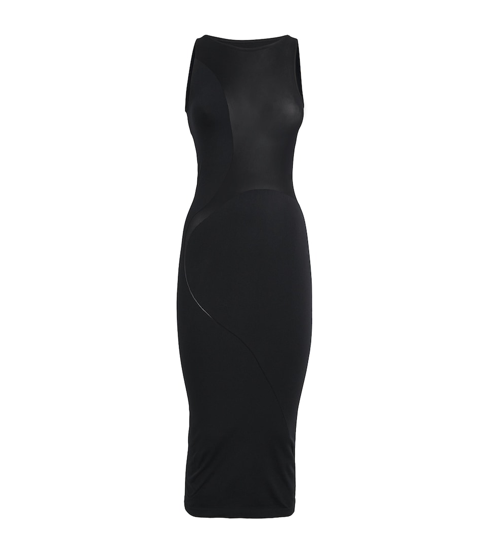 Sheer Bodycon Midi Dress