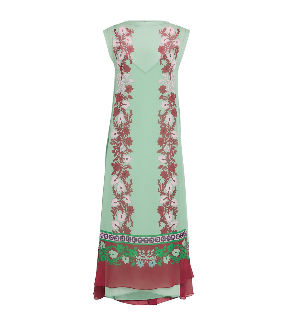 Silk Chiffon Printed Maxi Dress