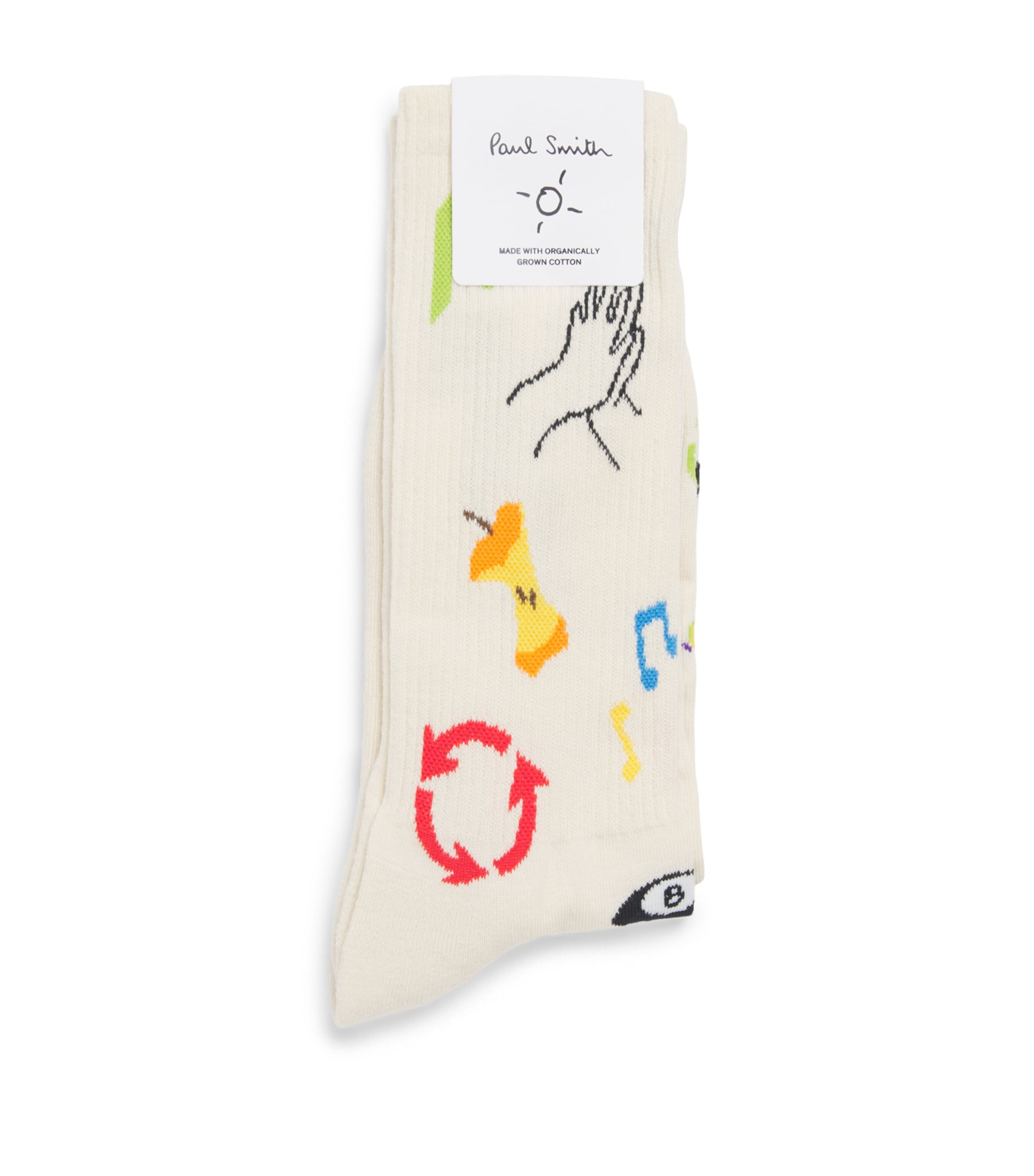 Paul Smith Mens Gerard’s Odd Motifs Socks White