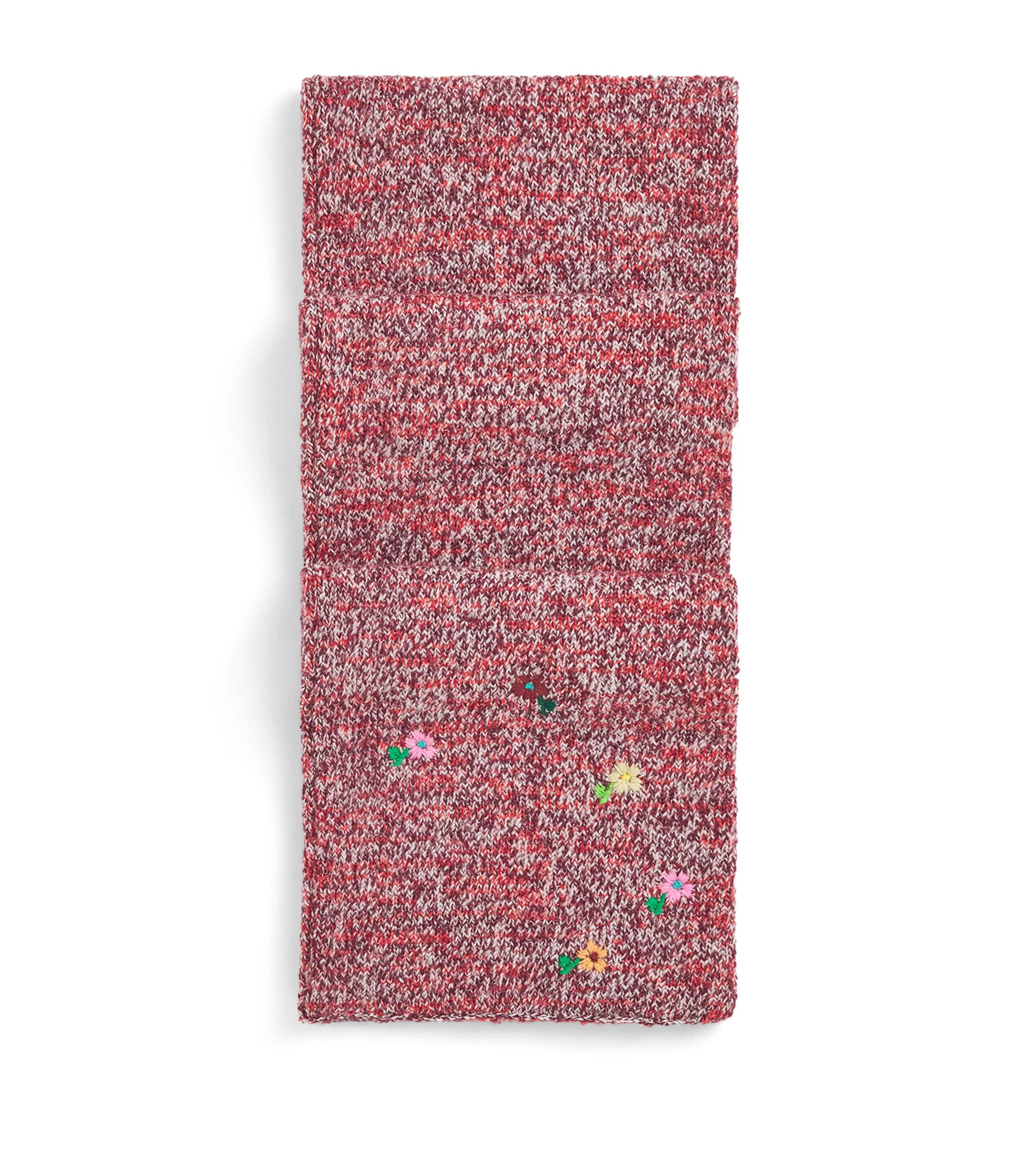 DRIES VAN NOTEN Wool-Cashmere-Blend Embroidered Scarf