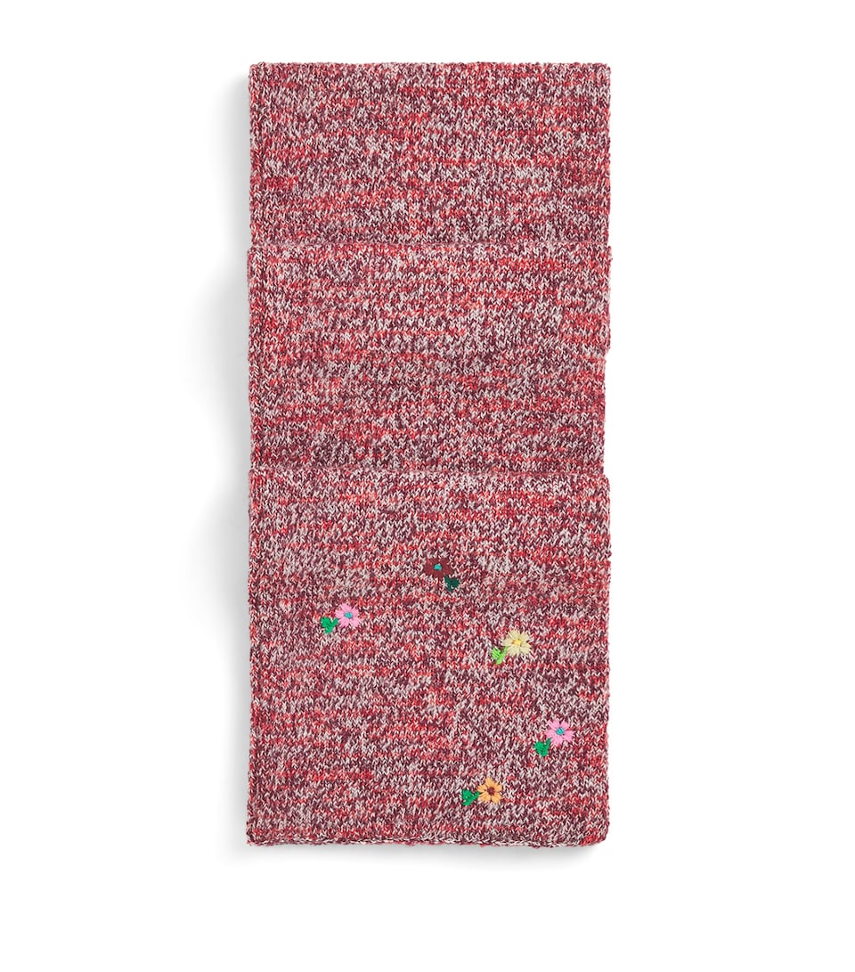 DRIES VAN NOTEN Wool-Cashmere-Blend Embroidered Scarf