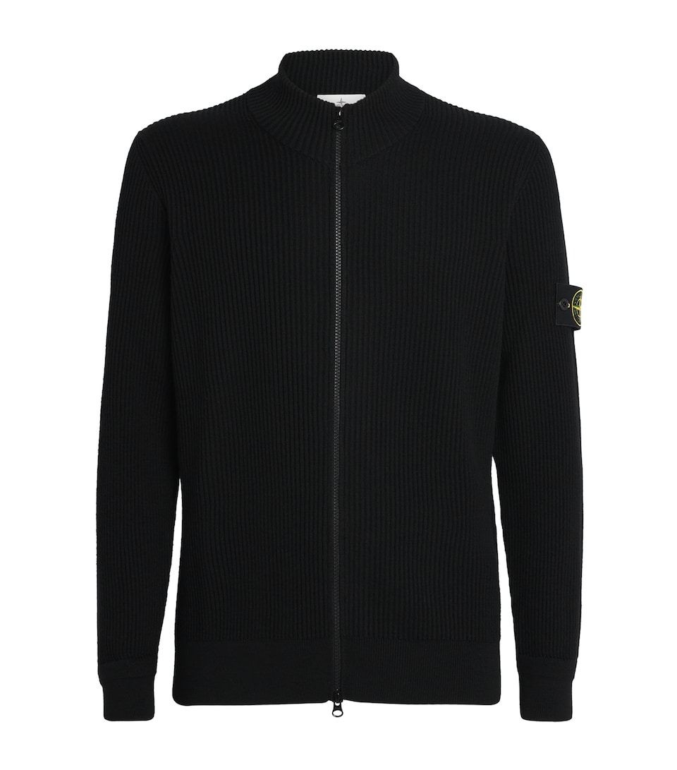 Virgin Wool Zip-Up Sweater