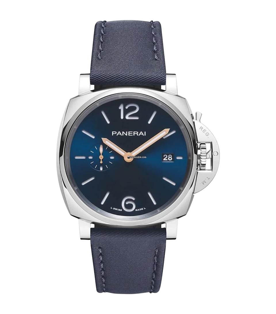 Panerai Stainless Steel Luminor Due Watch 42mm Blue