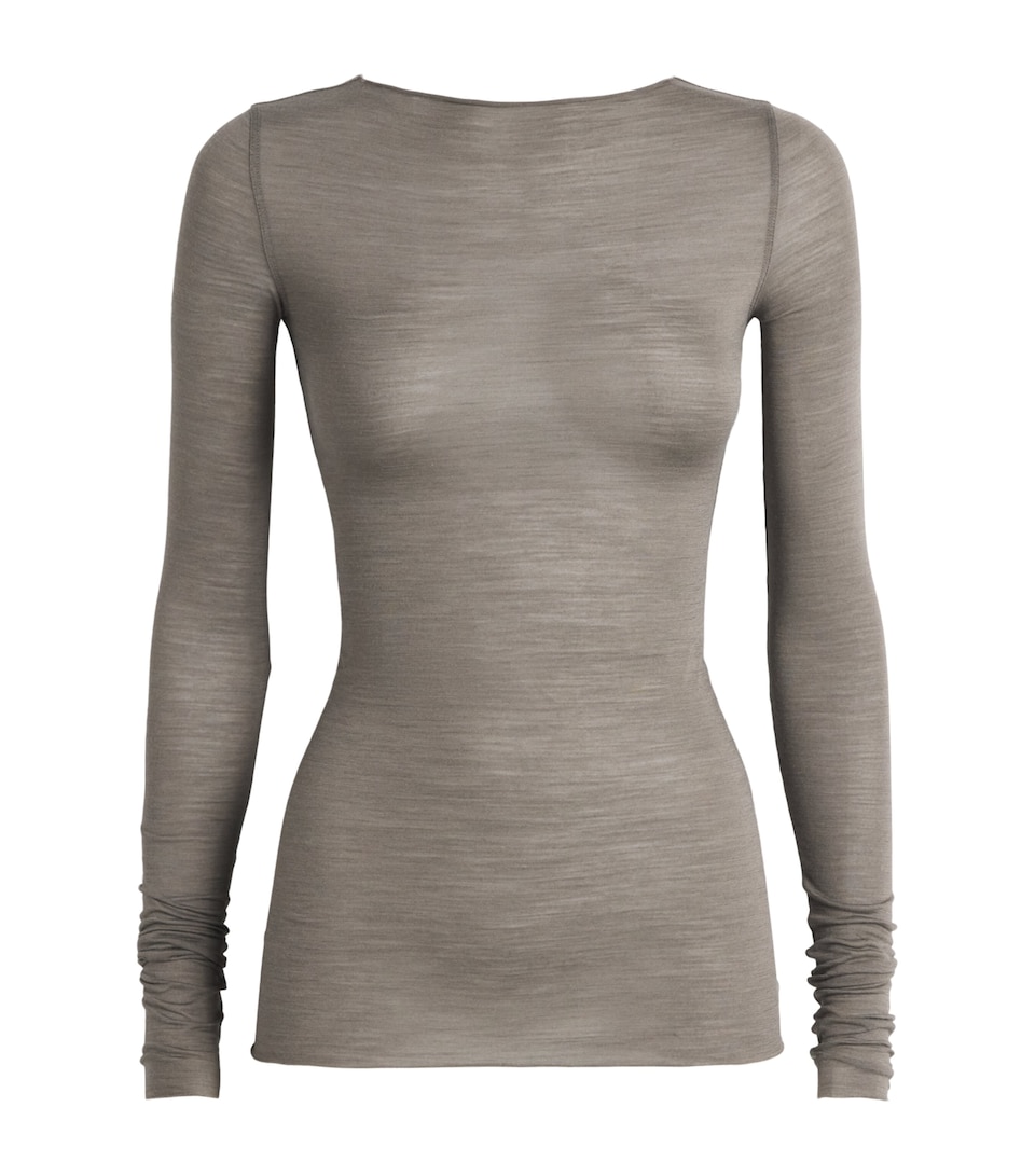 Rick Owens Womens Long-Sleeve T-Shirt Dust