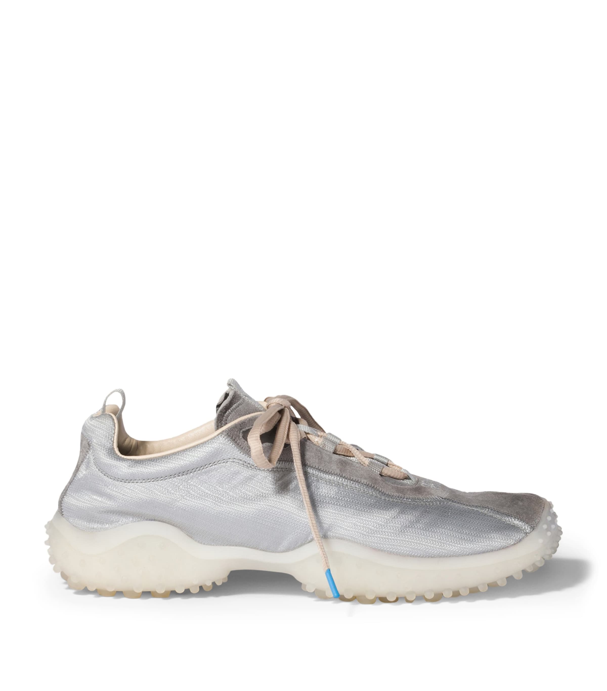 Miu Miu Technical Fabric & Suede Bubble Sneakers Grey