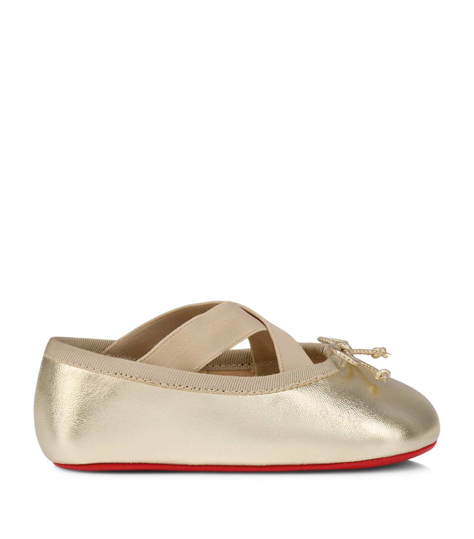 Christian Louboutin Kids Mini Cassiasticina Leather Ballet Flats