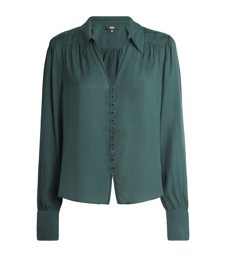Collared Long-Sleeve Blouse