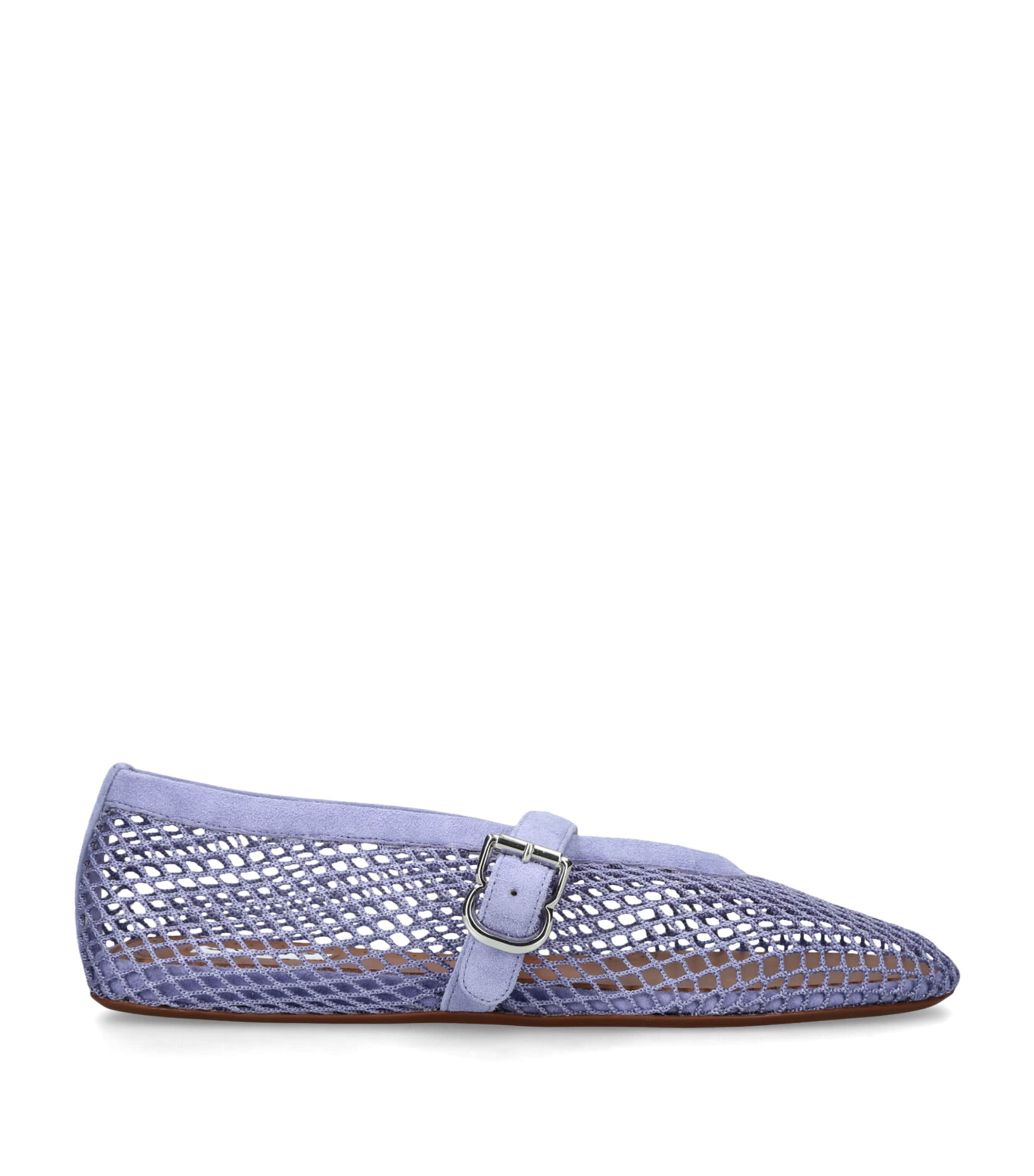 Suede Mesh Ballet Flats