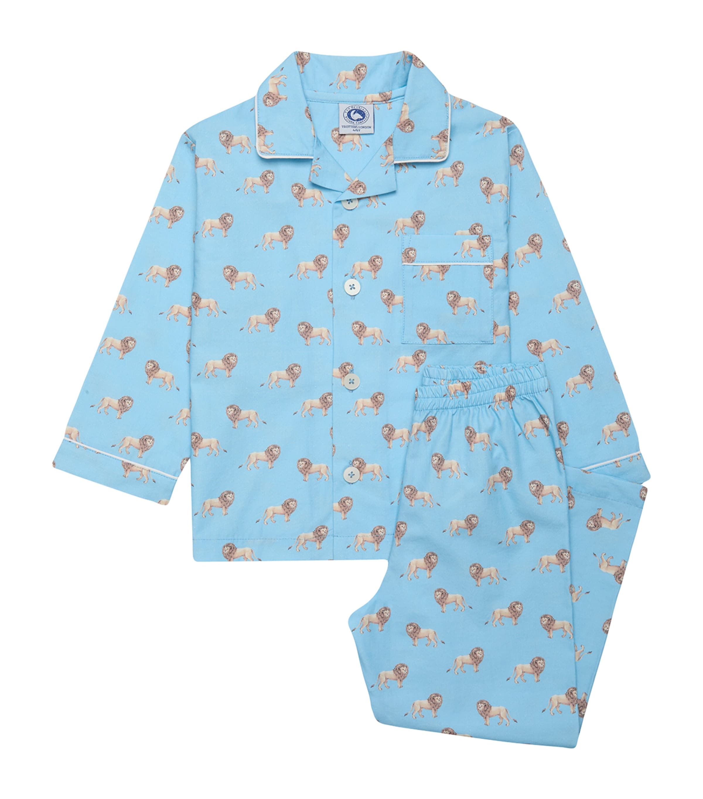 Trotters Cotton Augustus Pyjama Set (1-5 Years) Blue