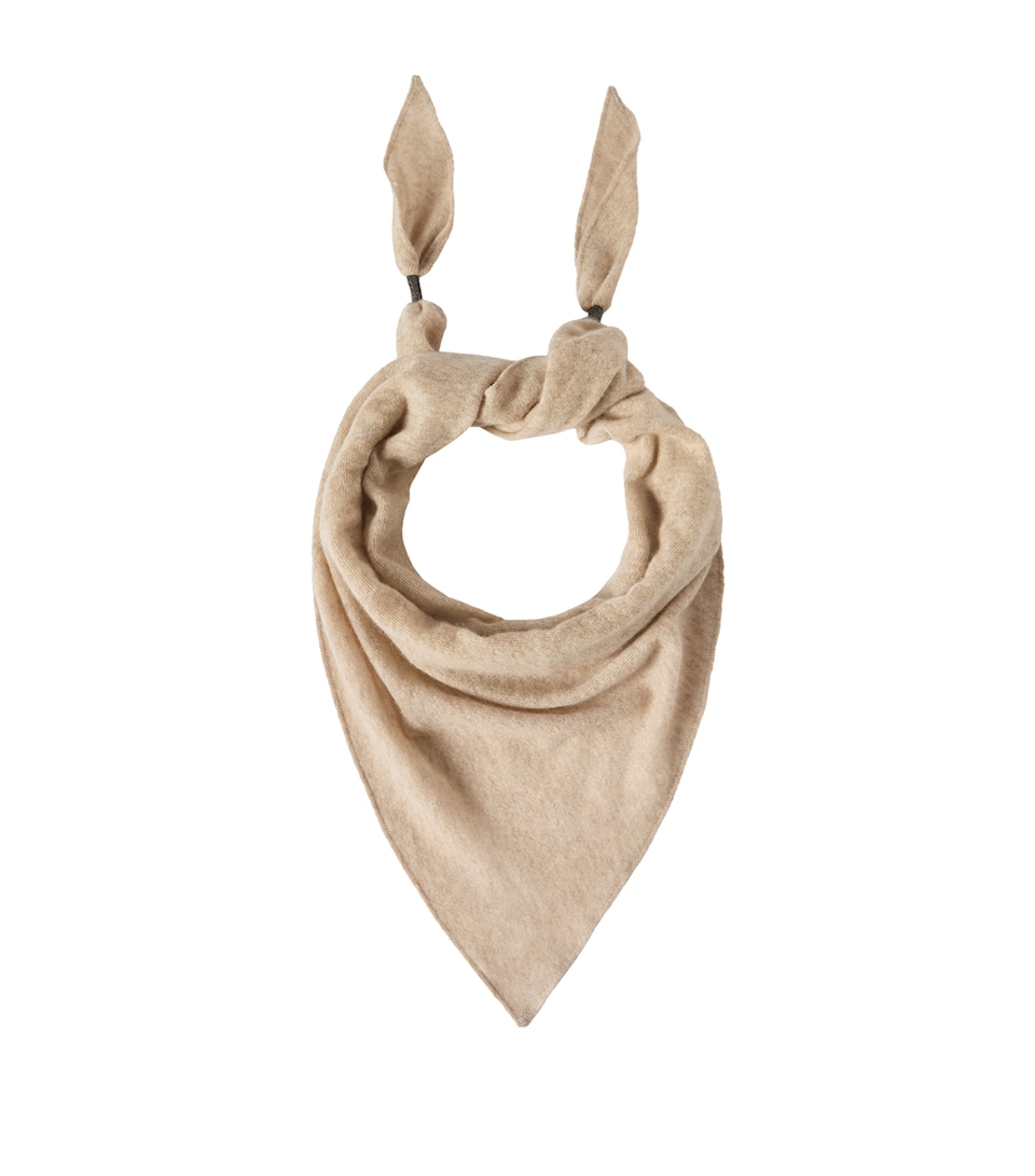 Brunello Cucinelli Womens Cashmere Scarf Beige