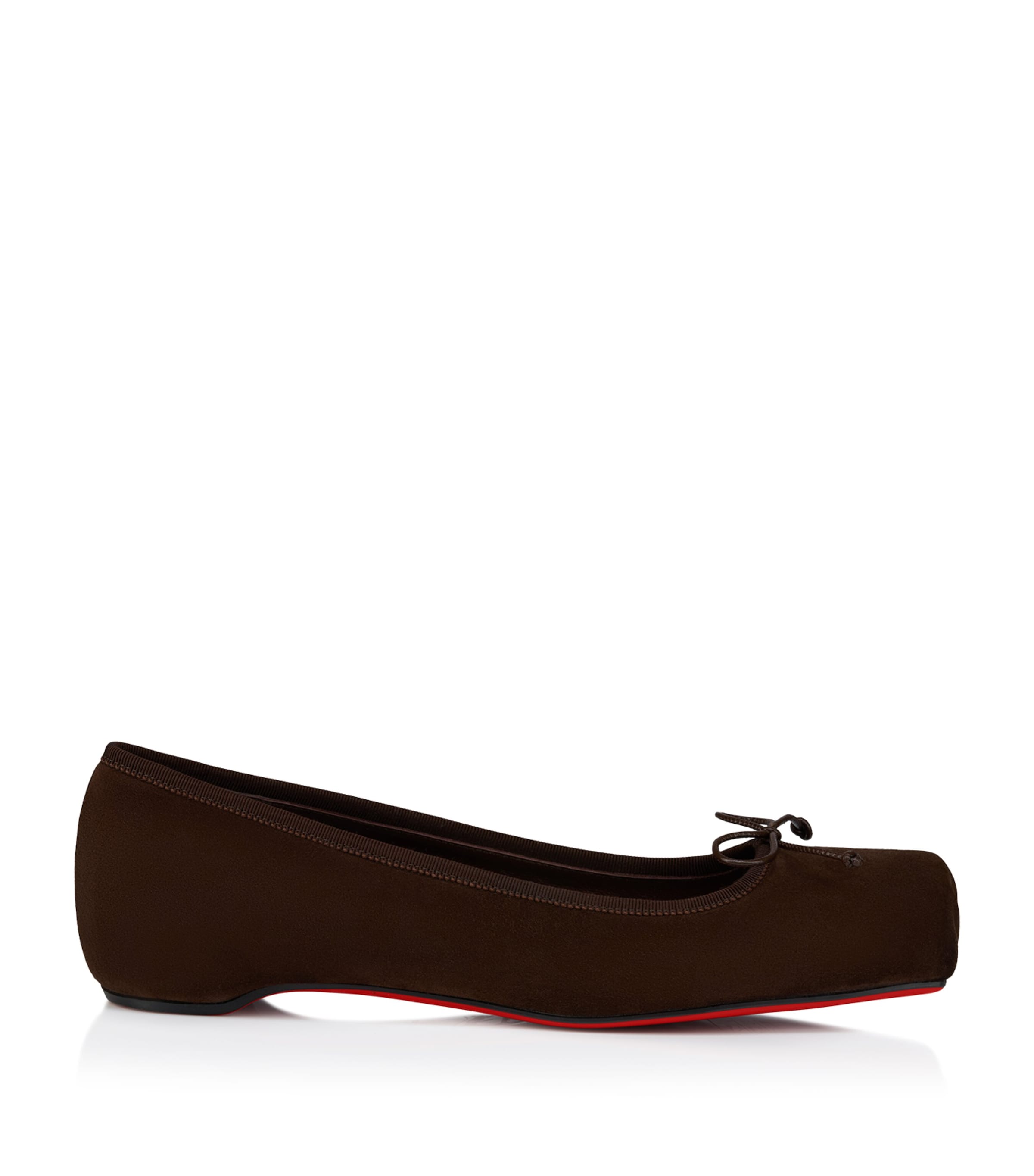 Christian Louboutin Cassia Nodo Suede Ballet Flats