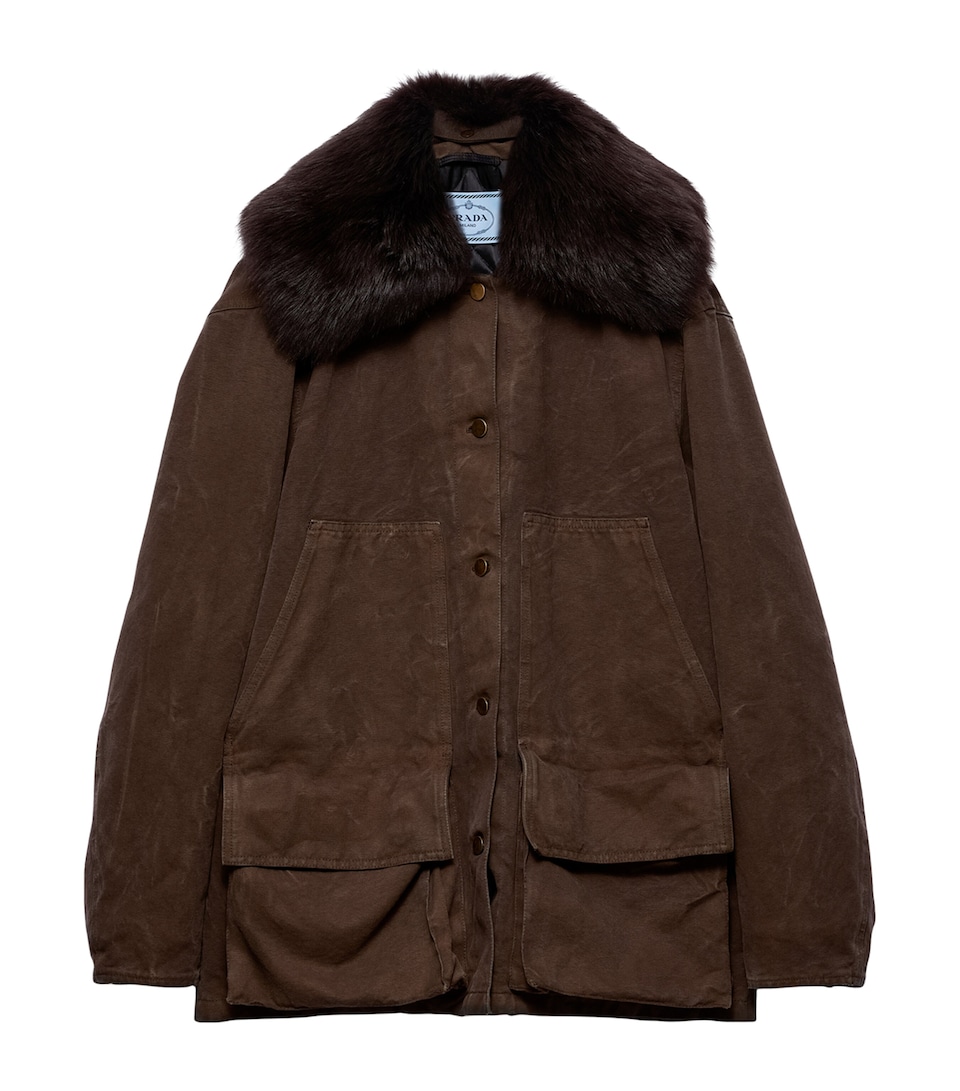 Shearling-Trim Barn Jacket
