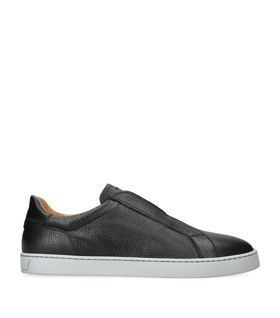 Leather Slip-On Sneakers