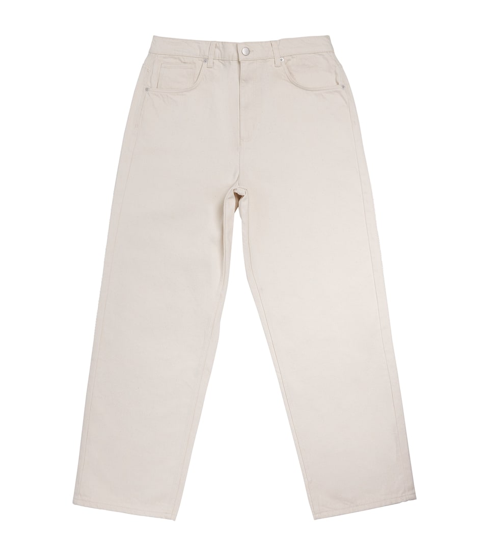Wax London Mens Loose-Fit Felix Jeans Ecru