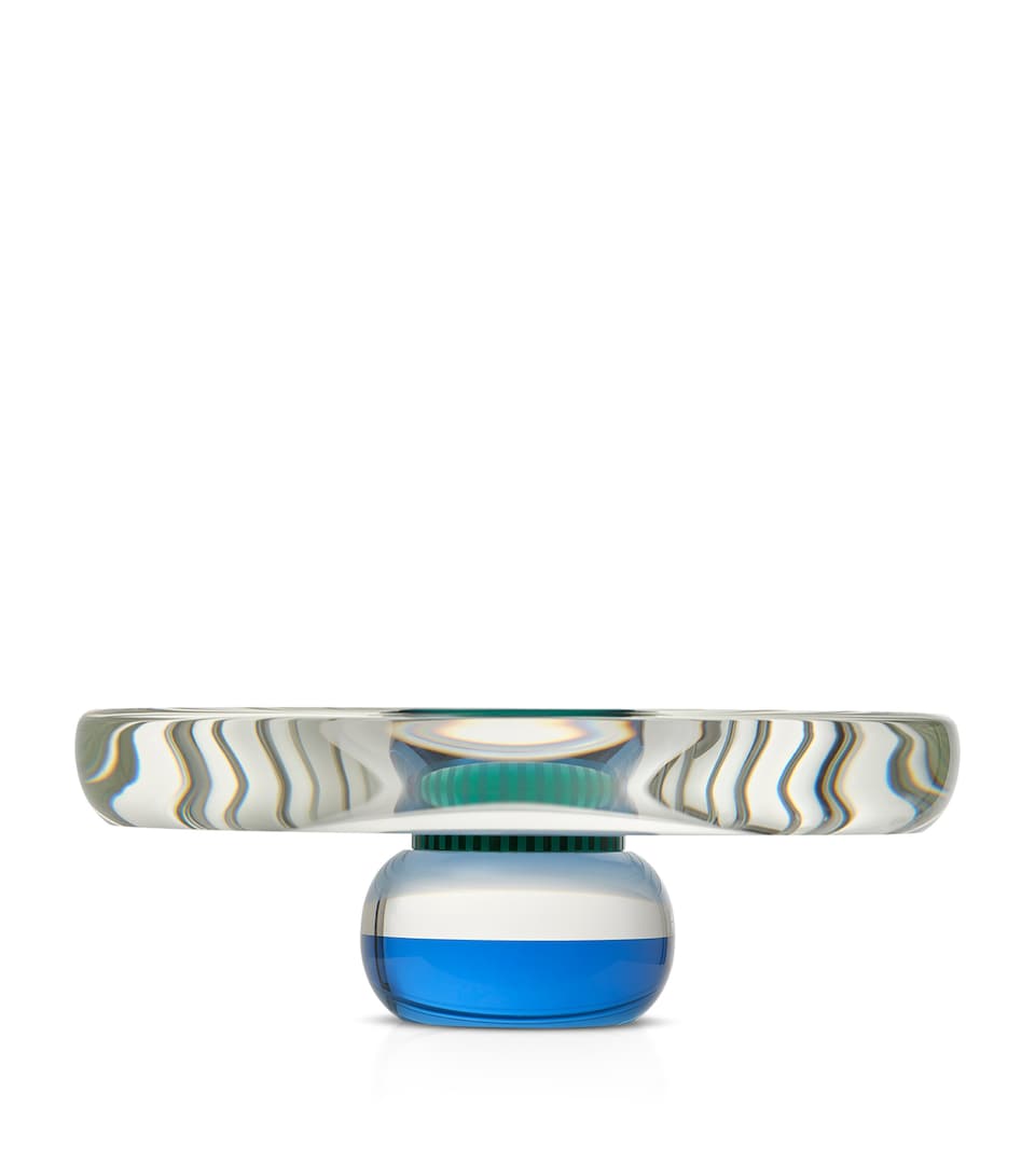 Reflections Copenhagen Crystal Colette Tray Clear And Blue