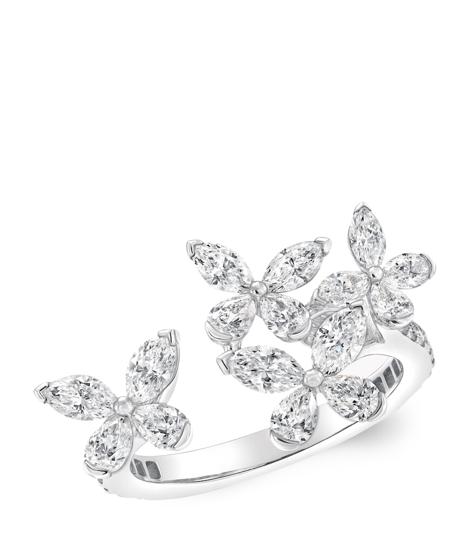 Graff White Gold and Diamond Butterfly Ring White Gold