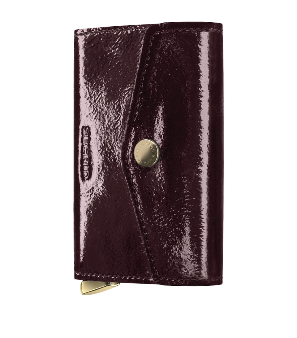 Secrid Leather Envelope Wallet Plum