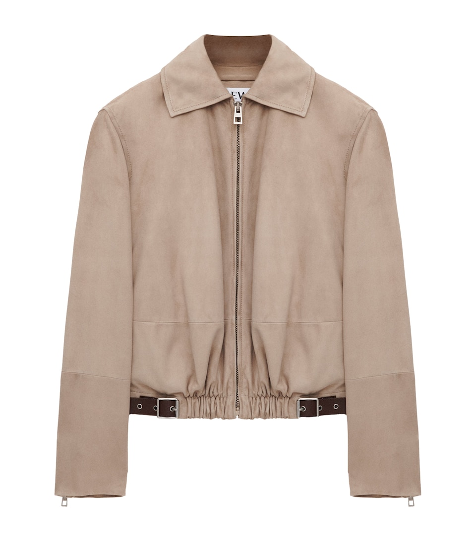 Suede Buckled Shirt Jacket