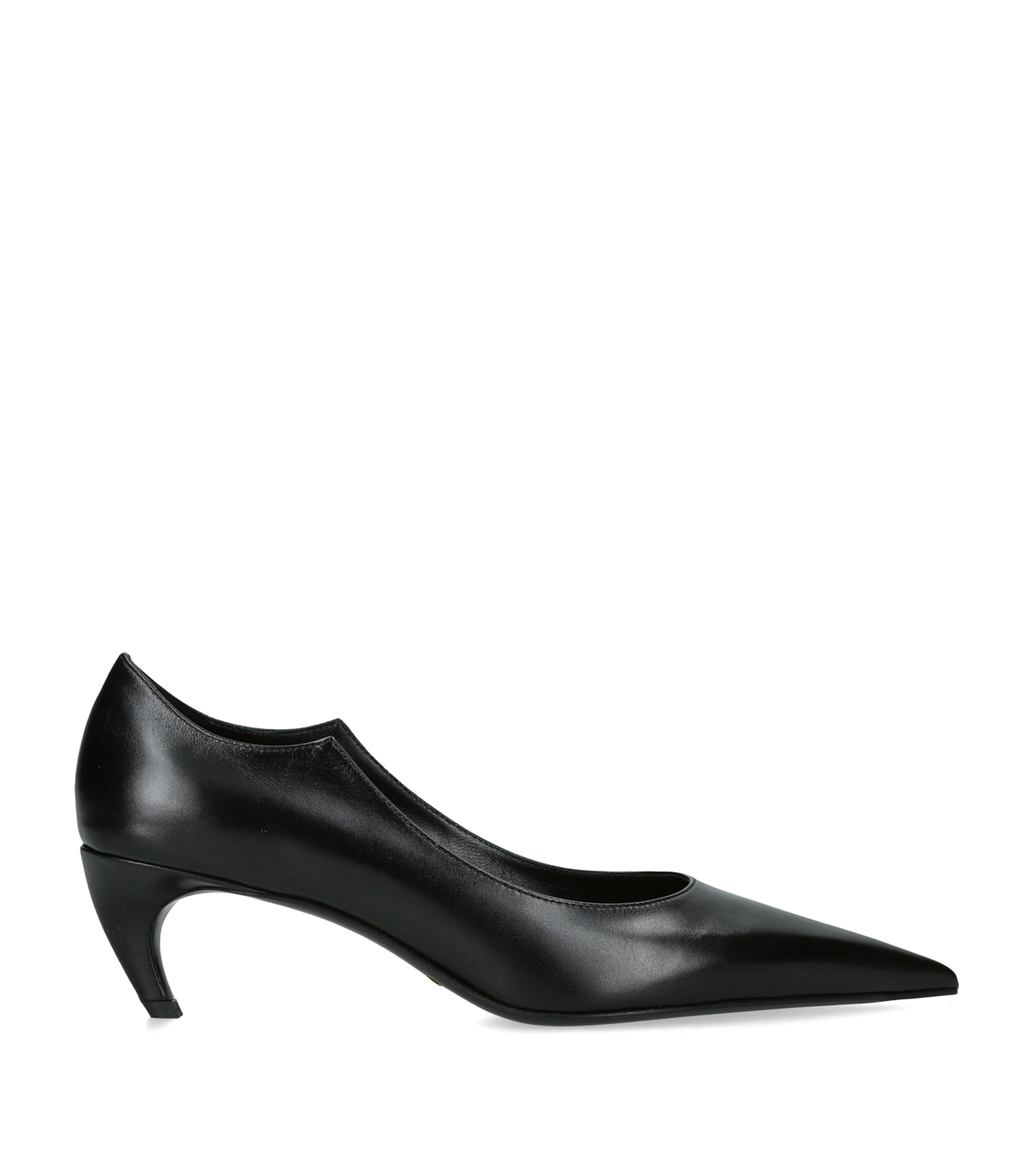 Khaite Leather Valerie Pumps 55 Black