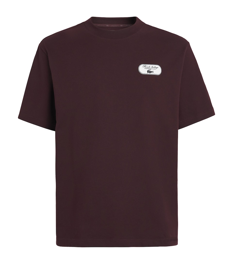 Lacoste Mens Ultra Dry Tennis Heritage Graphic T-Shirt Oxalis