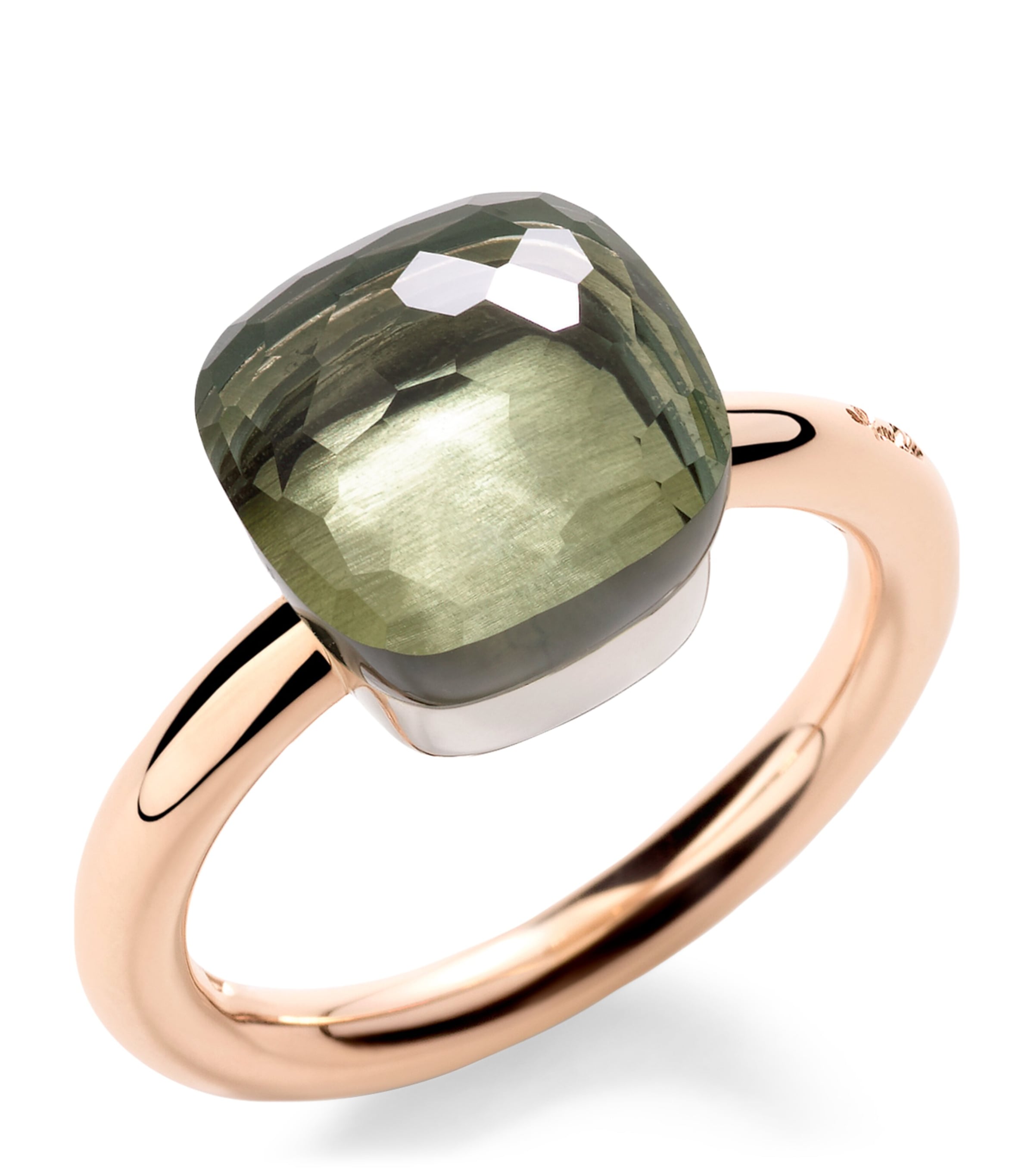 Pomellato Mixed Gold and Prasiolite Nudo Classic Ring