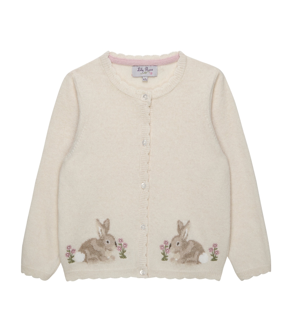 Trotters Wool-Blend Bunny Cardigan (2-5 Years) White