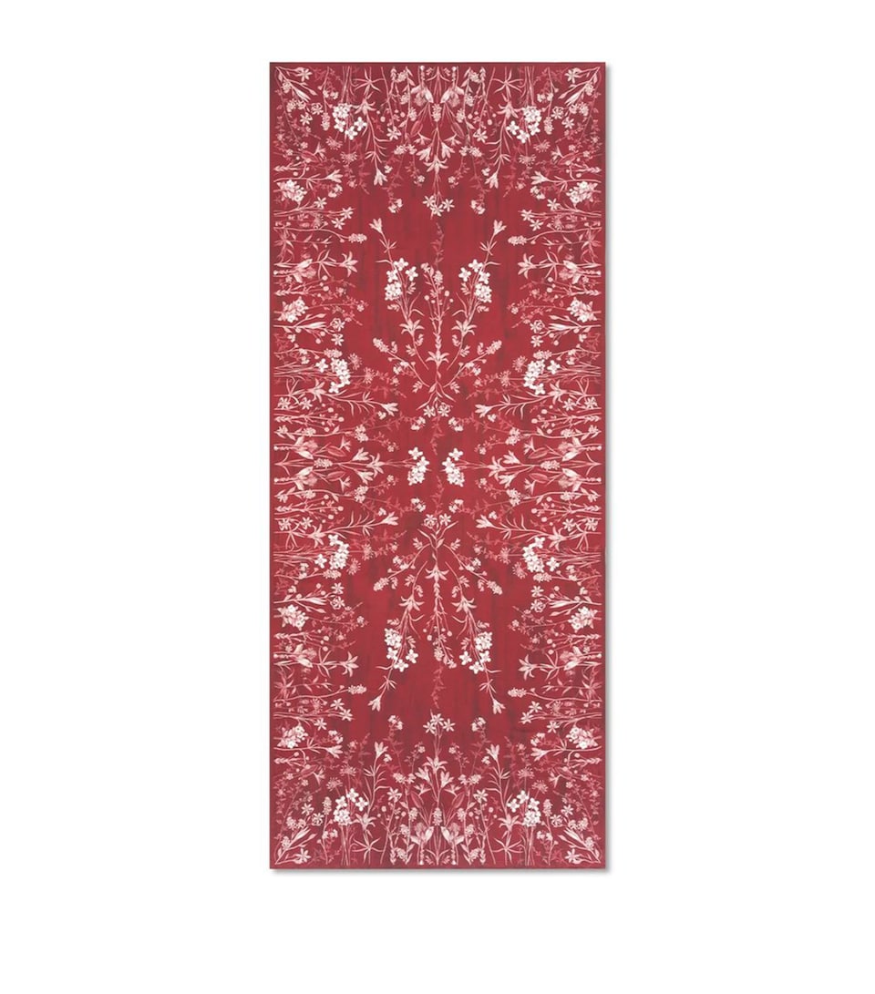 Summerill & Bishop x (Red) Linen African Flower Tablecloth (165cm x 380cm) Red
