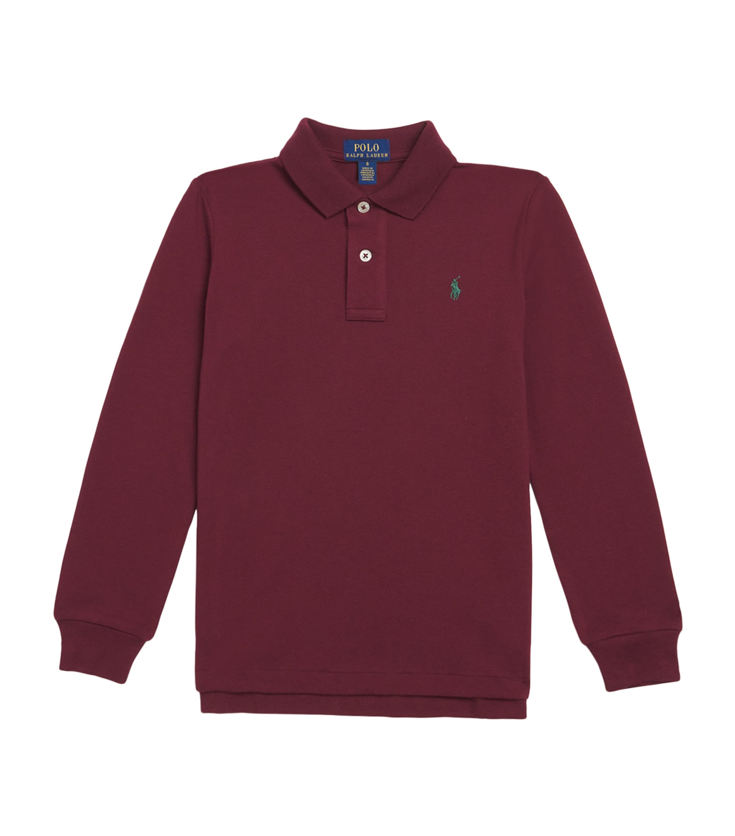 Cotton Long-Sleeve Polo Shirt (6-14 Years)