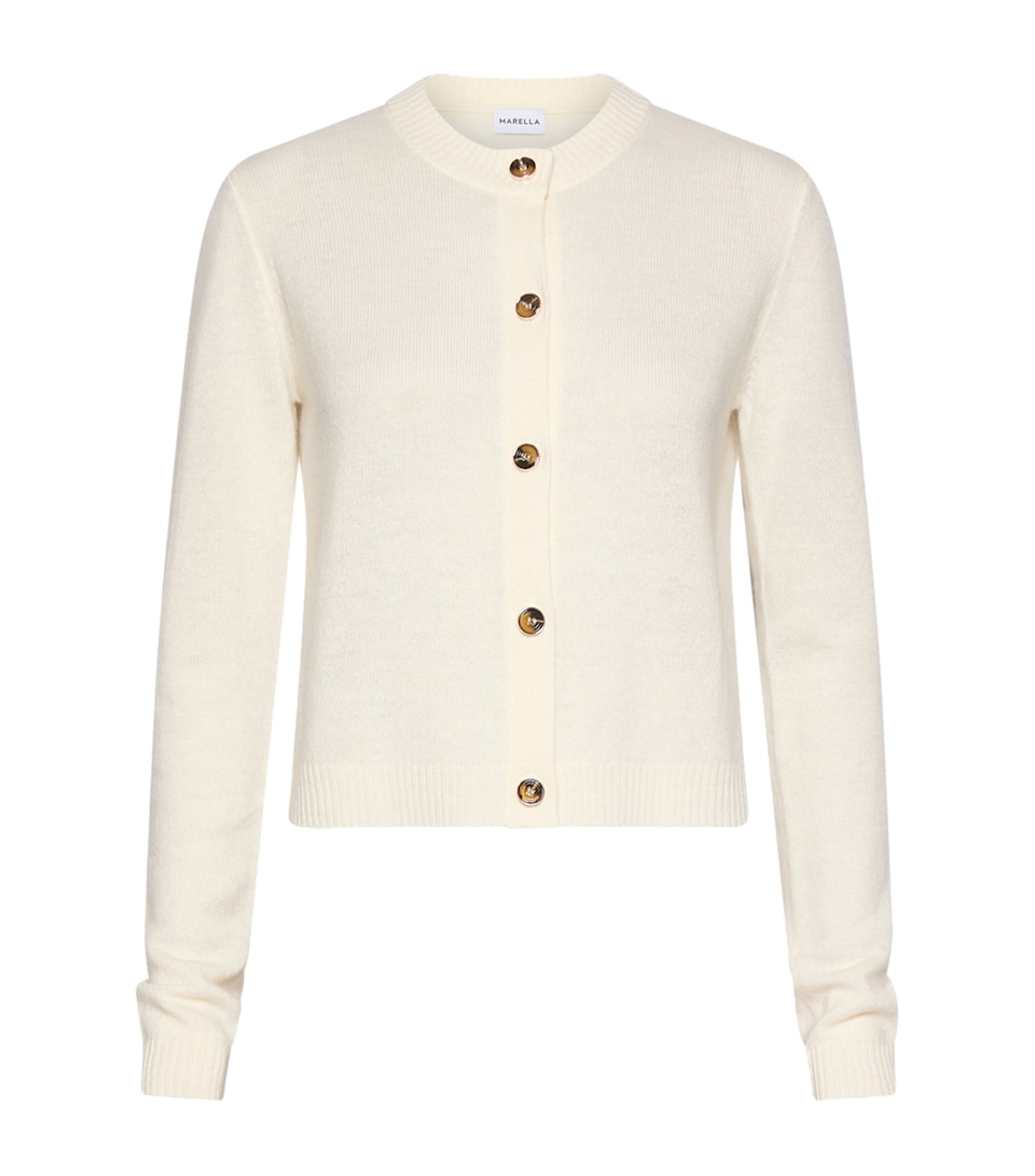 Marella Womens Cashmere Cardigan Cream