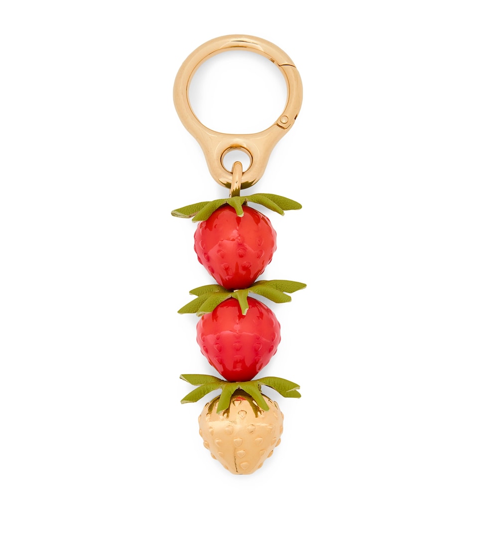 Calfskin Strawberry Bag Charm