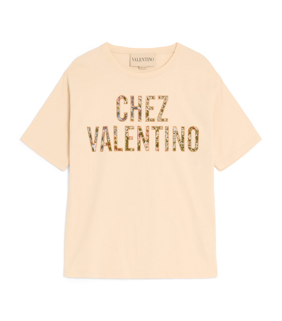 Valentino Womens Cotton Chez Valentino T-Shirt