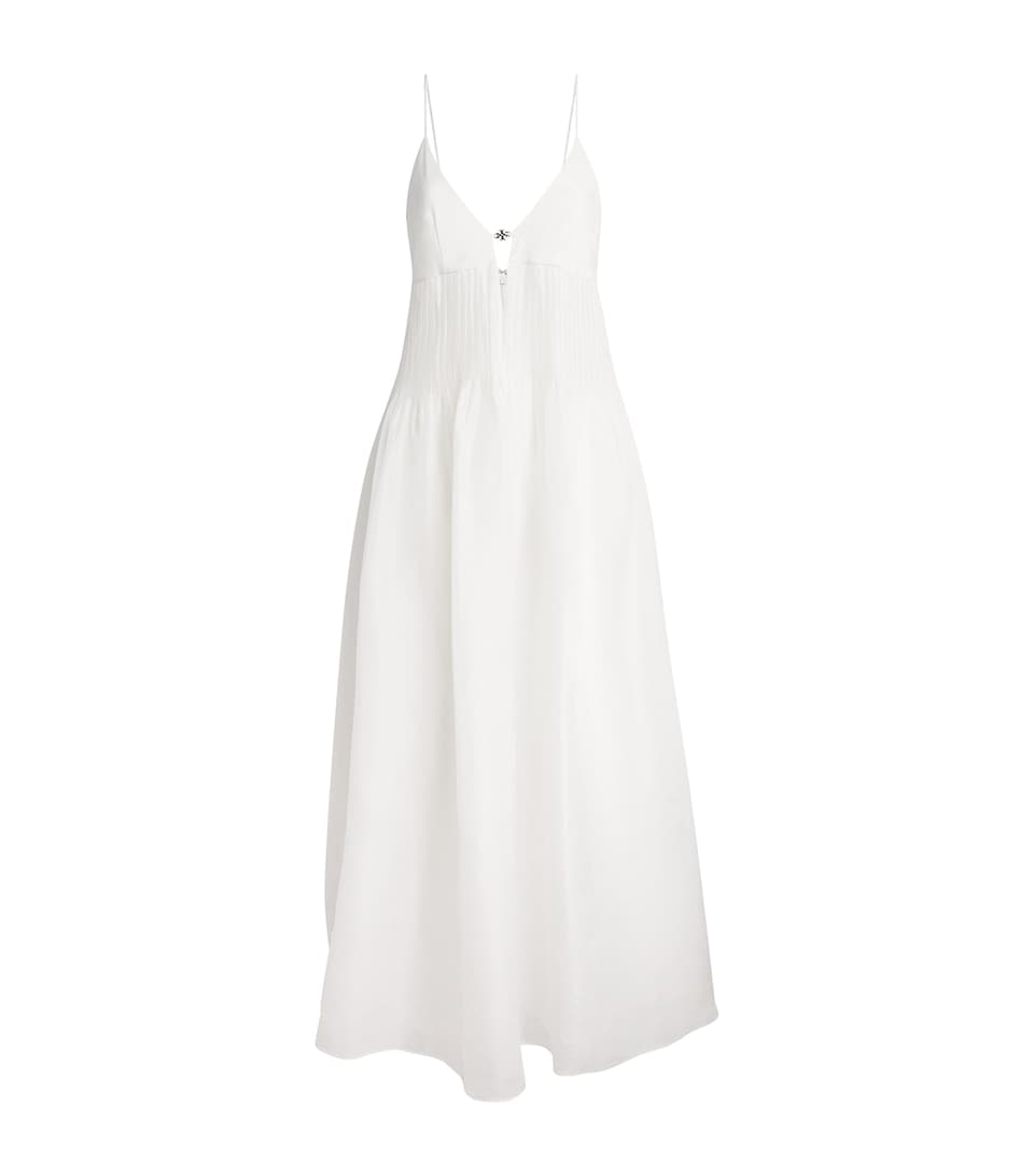 Linen-Silk Maxi Dress