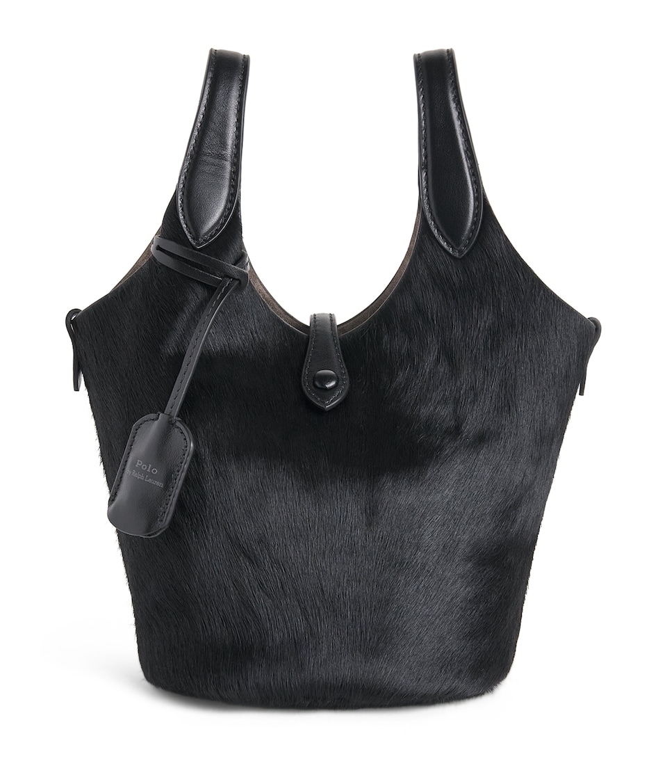 Polo Ralph Lauren Small Haircalf Polo Play Cross-Body Bag Black